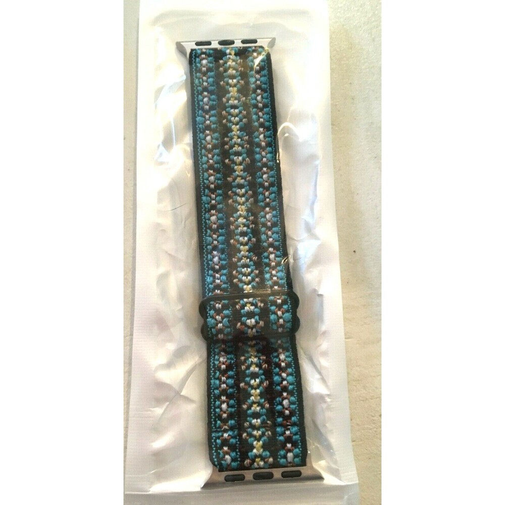 Watch Band For Apple Watch Elastic Adjustable Blue Black Tan NIP Free US Ship